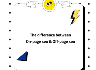 The difference between On-page seo and Off-page seo